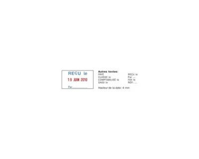 Dateur Trodat Métal Line 5430 - 41 x 24 mm - 2 lignes