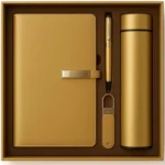 Coffret Agenda VIP 16x22 cm Similicuir avec Thermos Intelligente et Accessoires