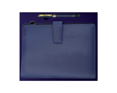 Coffret Agenda + Stylo 16x22 cm Couverture Rigide Simili Cuir