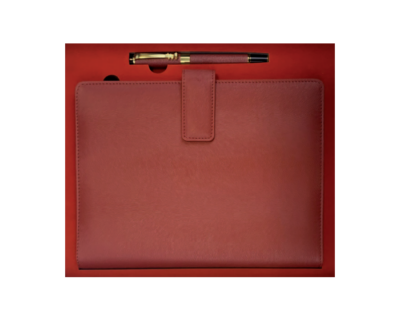 Coffret Agenda + Stylo 16x22 cm Couverture Rigide Simili Cuir
