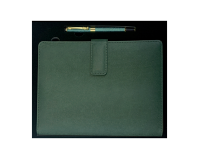Coffret Agenda + Stylo 16x22 cm Couverture Rigide Simili Cuir