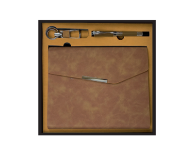 Agenda Professionnel 16x22 cm SimiliCuir avec Accessoires - Coffret Complet