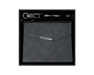 Agenda Professionnel 16x22 cm SimiliCuir avec Accessoires - Coffret Complet