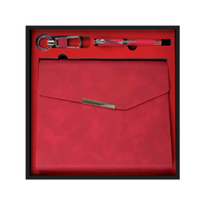 Agenda Professionnel 16x22 cm SimiliCuir avec Accessoires - Coffret Complet