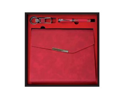 Agenda Professionnel 16x22 cm SimiliCuir avec Accessoires - Coffret Complet