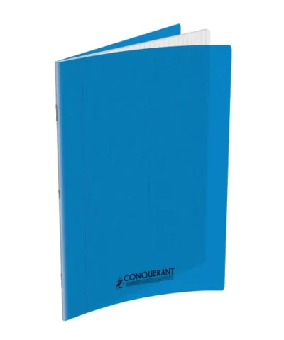 Cahier agrafe 240x320 polypro bleu 90g 48 pages