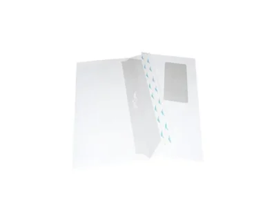 500 Enveloppes américaines Unipapel 115x225 mm 90g/m² avec fenêtre