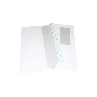 500 Enveloppes américaines Unipapel 115x225 mm 90g/m² avec fenêtre