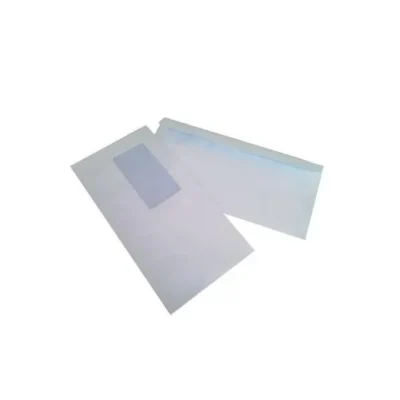 500 Enveloppes UNIPAPEL Open System 110x220 mm 80g/m² Avec Fenêtre