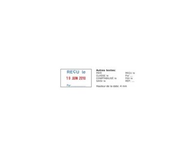 Dateur Trodat Métal Line 5430 - 41 x 24 mm - 2 lignes