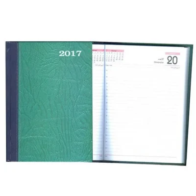 Agenda Journalier de Bureau 17 x 24 cm - Papier 80 g/m² Simili Cuir