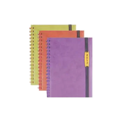 Agenda Semainier à Spirales Petit Format 16,50 x 22,50 cm - Papier Ivoire 90g/m²