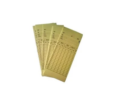 Bloc de 100 cartes de pointage pré-imprimées 8x20 cm - FPB05