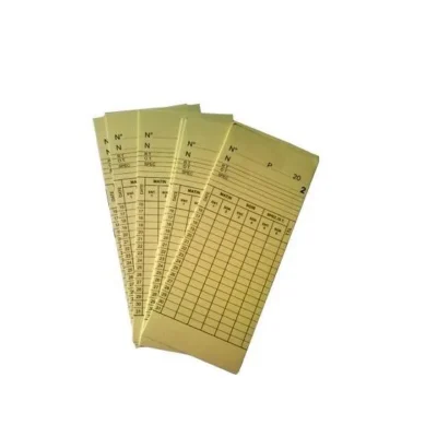 Bloc de 100 cartes de pointage pré-imprimées 8x20 cm - FPB05
