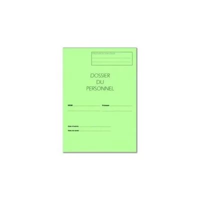 Bloc de 100 Dossiers Fiche du Personnel 24x32 cm