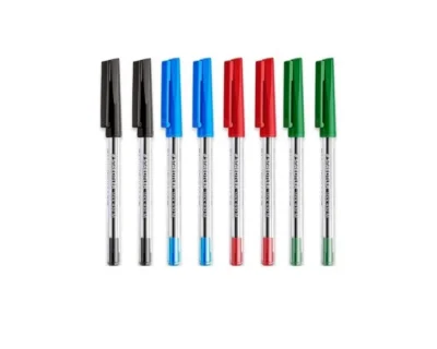 Boîte de 10 Stylos Bille STAEDTLER Stick Pointe Médium - 4 Coloris