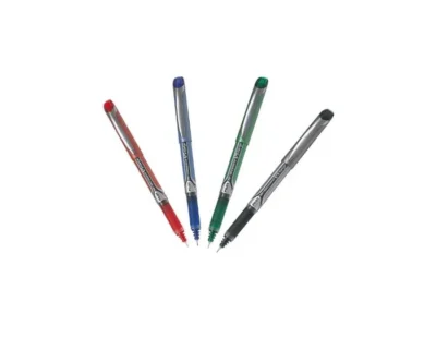 Boîte de 12 Rollers PILOT V5 Grip - Pointe fine, encre liquide, 4 couleurs
