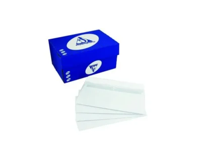 Boîte de 250 enveloppes blanches CLAIRALFA 162×229 mm 90g/m² avec fenêtre
