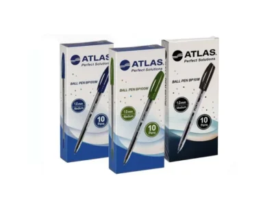 Boîte de 50 stylos à bille Atlas BP100M pointe medium 1.0 mm - Coloris au choix Stylo Atlas BP100M