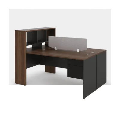 Bureau Bench 2 Postes en Bois MDF – Poste Double Moderne pour Open Space
