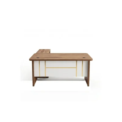 Bureau de Direction 160×80 cm avec Retour Mobile et Caisson 3 Tiroirs