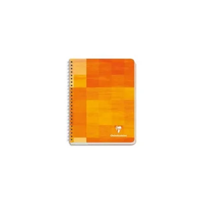 Cahier Clairefontaine spirales petits carreaux 224 pages A4 - 4 coloris
