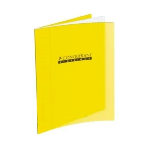 CAHIER GRANDS CARREAUX 192 PAGES 170×220 POLYPRO JAUNE CONQUERANT