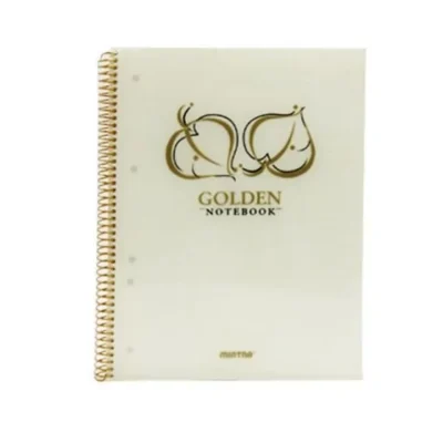 Cahier MINTRA Golden Notebook A4 Spirale dorée - Couverture rigide transparente