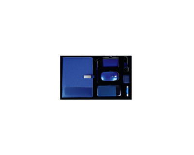 Coffret Agenda VIP 16x22 cm Similicuir avec Power-Bank 10000 mAh et 6 Accessoires