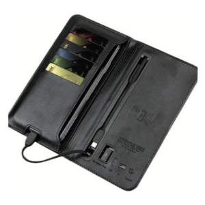 Coffret VIP Professionnel : Portefeuille Power Bank, Clé USB 64 Go et Accessoires Complets Noir