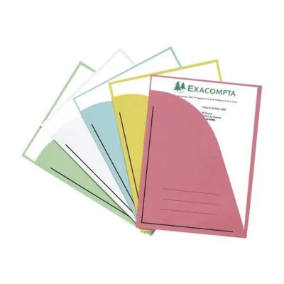 Chemises coins Exafold 180g/m² 22x31 cm - Paquet de 50 assorties
