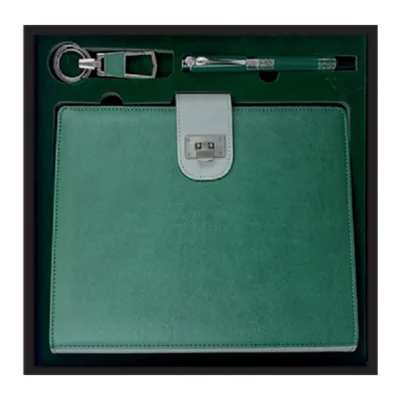 Coffret Agenda 16 x 22 cm Simili Cuir avec Accessoires
