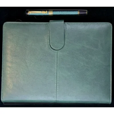 Coffret Agenda + Stylo 16x22 cm Couverture Rigide Simili Cuir