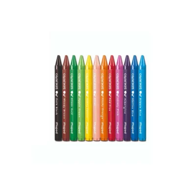 Crayons cire Wax en Bte de 12 Réf 861011 Maped