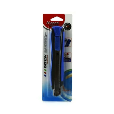 Cutter Zenoa Metalo plastique 18 mm blist Réf 086110 Maped