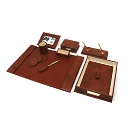 Ensemble de Bureau en cuir synthétique 10 pièces