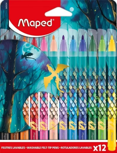 Feutres de coloriage Dragon Bte de 12 Réf: 845434 Maped