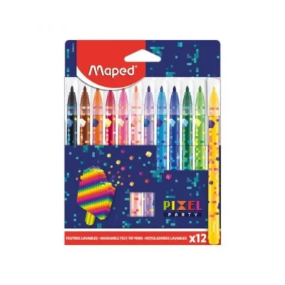 Feutres pointe ogive boite de 12 Pixel party Ref 845413 Maped