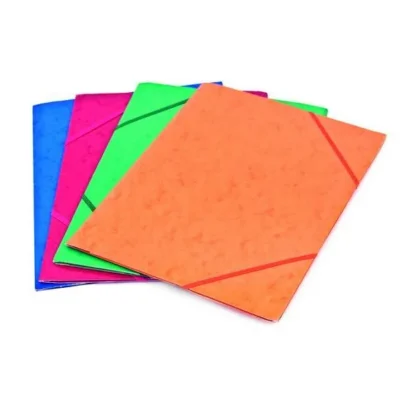 Lot de 10 Chemises à Rabats A4 Carte Forte 250g/m² avec Élastiques - Couleurs Assorties