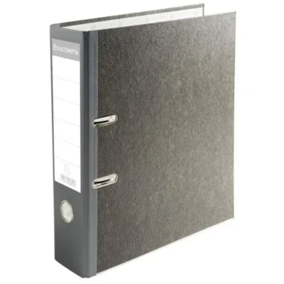 Lot de 20 classeurs à levier EXACOMPTA papier marbre gris A4 dos 70mm