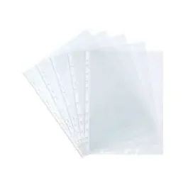 Lot de 24 Pochettes coins blanches transparentes A4 DELI en polypro