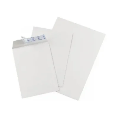 Lot de 250 Pochettes Blanches Tompla Autocollantes Format A5 - 162x229 mm - 90g