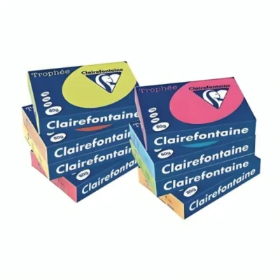 Lot de 4 Ramettes Papier Couleur TROPHÉE A4 160g/m² - 41 Teintes