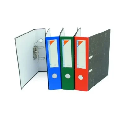 Lot de 5 Classeurs à Levier A4 MINTRA Marbré Dos 80 mm Assortis