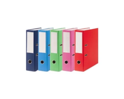Lot de 5 Classeurs à levier TIGRA Dos 80 mm Format A4 - 6 Coloris