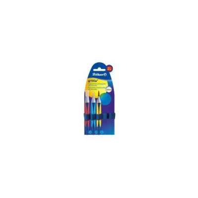 Lot de 5 pinceaux Pelikan 700726 - Poils synthétiques robustes