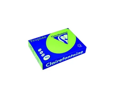 Lot de 5 Ramettes Papier Couleur Fluo TROPHÉE A4 80g - Vert ou Orange