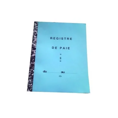 Lot de 5 Registres de paie 24,5x32 cm - 54 pages conformes législation