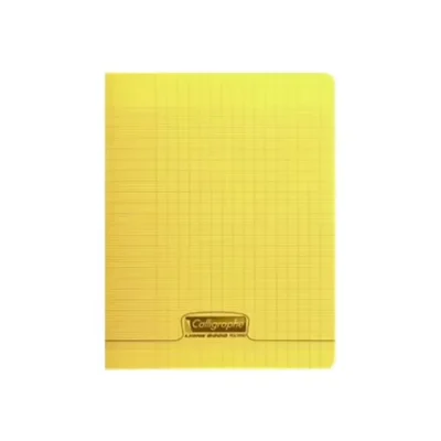 Calligraphe 8000 – Cahier polypro 17 x 22 cm – 96 pages – grands carreaux (Seyes) – jaune — WebP optimisé Cahier Calligraphe 8000 17 x 22 cm