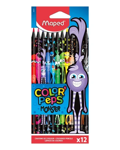 Crayons Color’Peps Monster en Bte de 12 Réf: 862612 — WebP optimisé Crayon